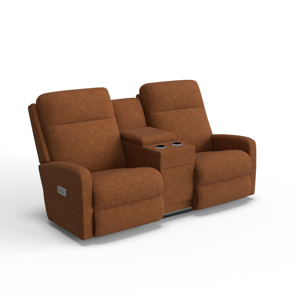 Finley Power Wall Reclining Loveseat w/ Console Headrest & Lumbar